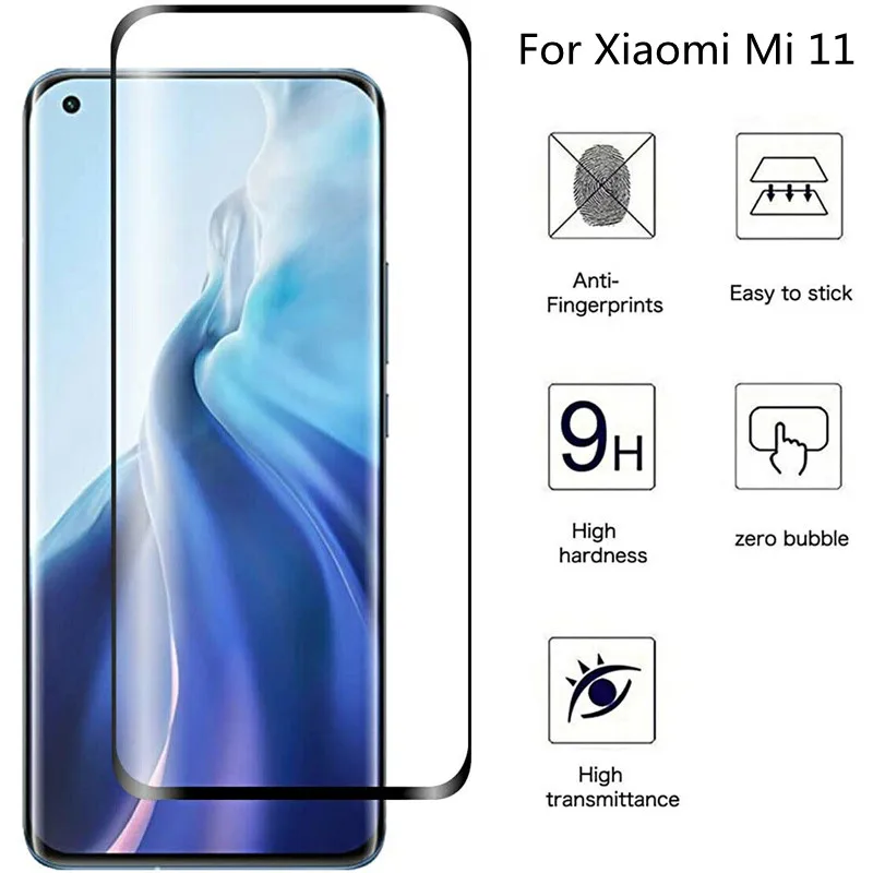 

3D Curved Full Cover Screen Protectors For Xiaomi Mi 11 11Pro Protective Tempered Glass For Xiaomi Mi 11 Pro Phone Glass Film