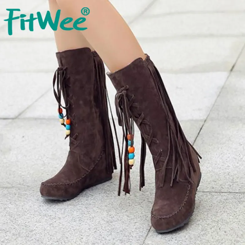 Модная национальная китайская стильная замшевая кожаная женская обувь на