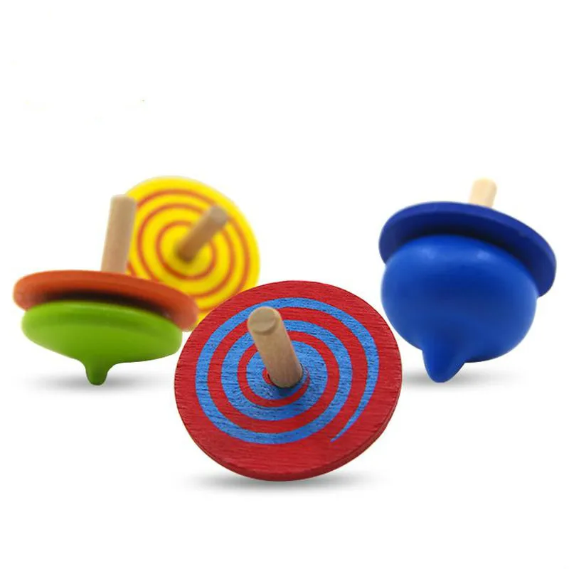 4 шт./компл. детские деревянные гироскопы игрушки для детей и взрослых снятие