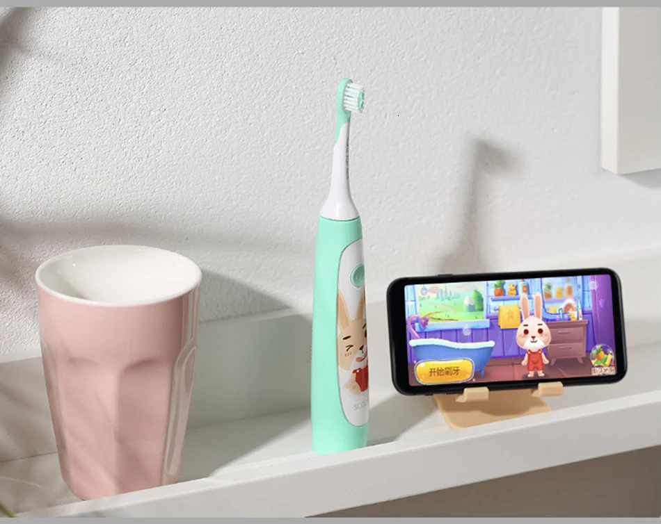 Xiaomi Mijia Soocas sonic электрическая зубная щетка C1 для детей, водонепроницаемая перезаряжаемая Милая умная ультра звуковая зубная щетка для детей