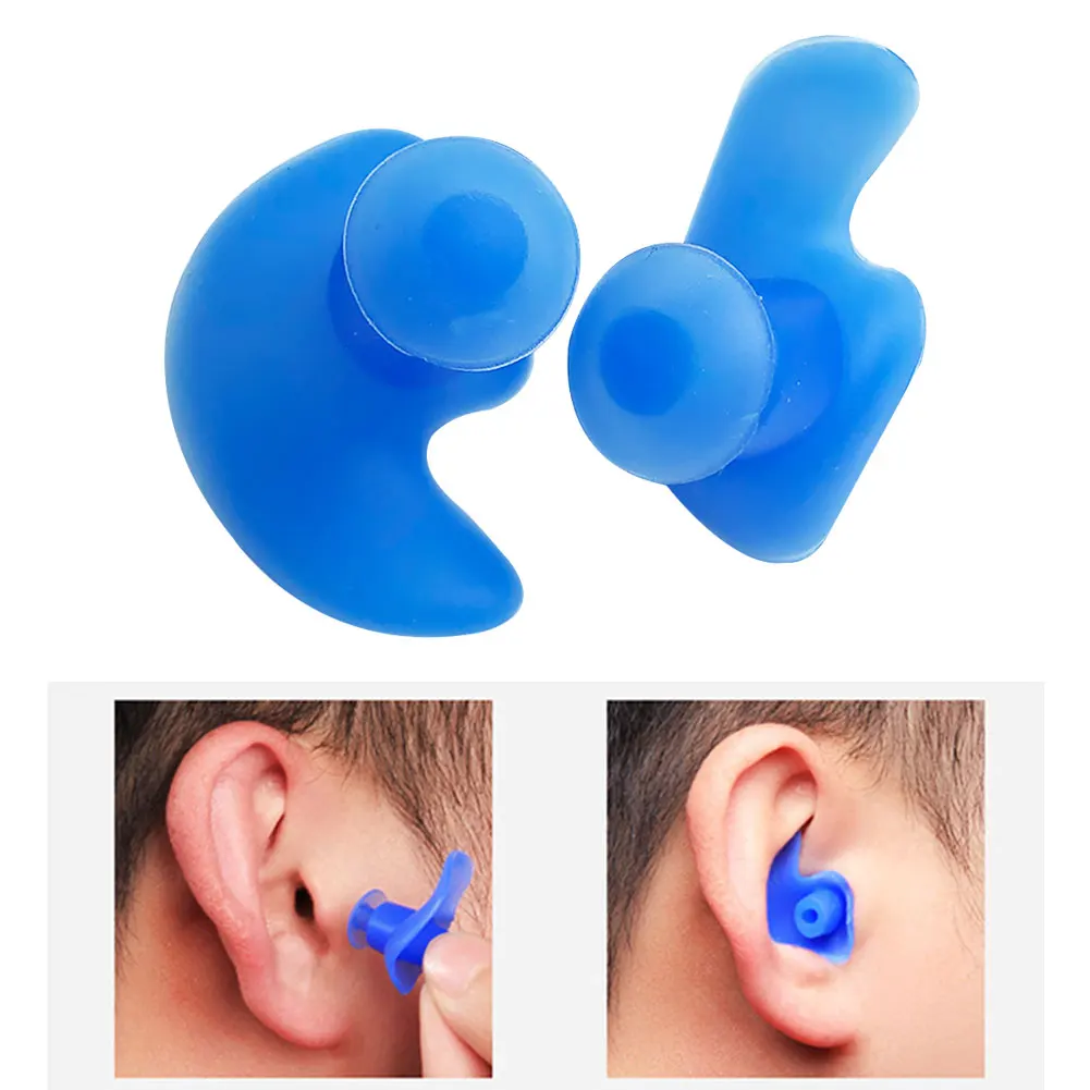 Swimming Earplugs Spiral Silicone Professional Anti-noise and Waterproof Suitable for Adults Children | Спорт и развлечения