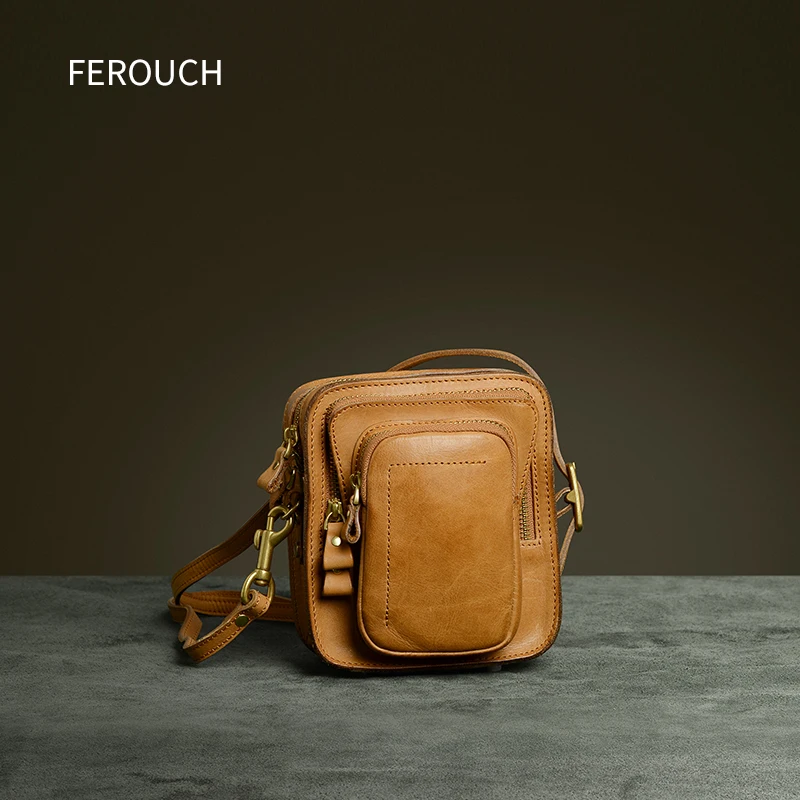 

Crossbody Bags for Women's Saddle Composite Leather Office Casual Ladies Retro Fashion Soft Flap Boston Box Motorcycle Bag 9015