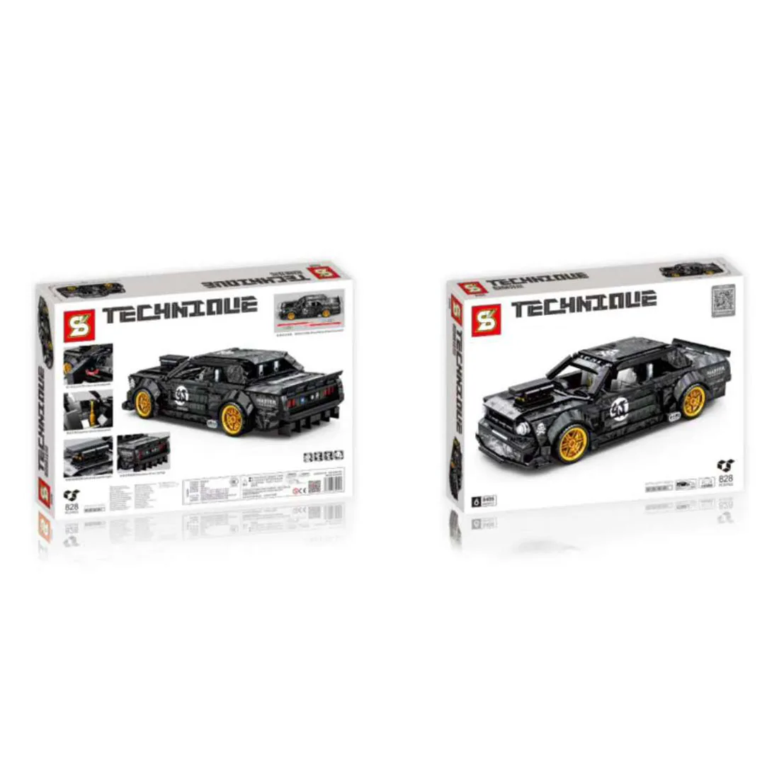 

828Pcs Sports Car Model Supercar Building Blocks DIY Bricks Toy Block Assembly Educational Toy For Kids Birthday Gift - Black