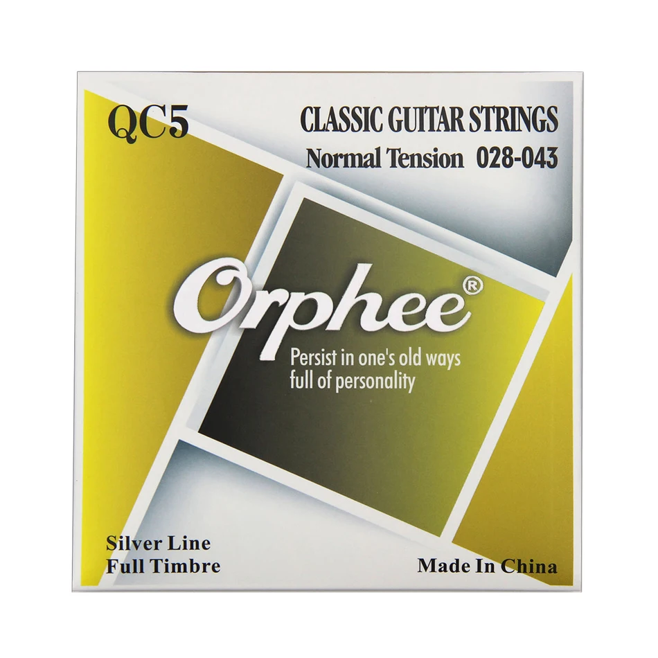 Orphee серия QC Классические гитарные струны, прозрачный нейлоновый сердечник, посеребренный жесткий/нормальное натяжение, Классический гитарный аксессуар