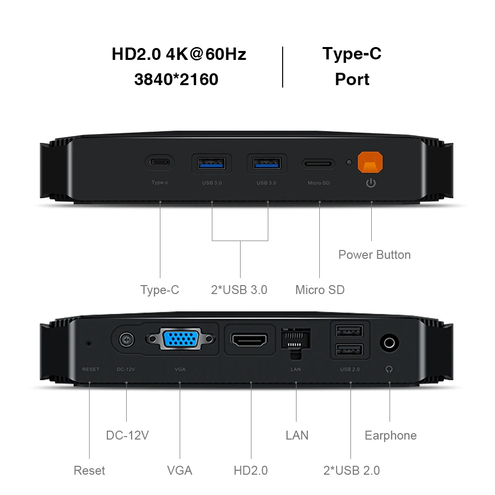 CHUWI Herobox мини ПК Intel Gemini Lake N4100 четырехъядерный LPDDR4 8 Гб 256G SSD Операционная система