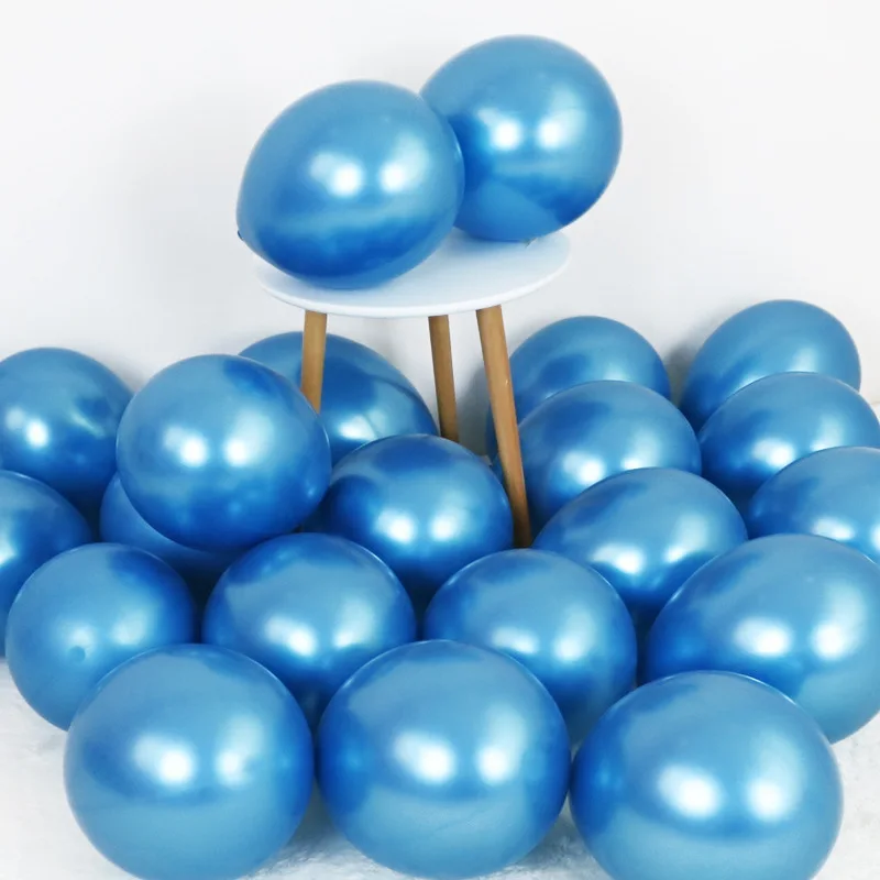 10pcs Blue 10 шт Металлические шары латексные шарики для свадьбы с днем рождения украшения для вечеринки для детей Детские вечерние принадлежности для взрослых - Цвет: 10pcs Blue