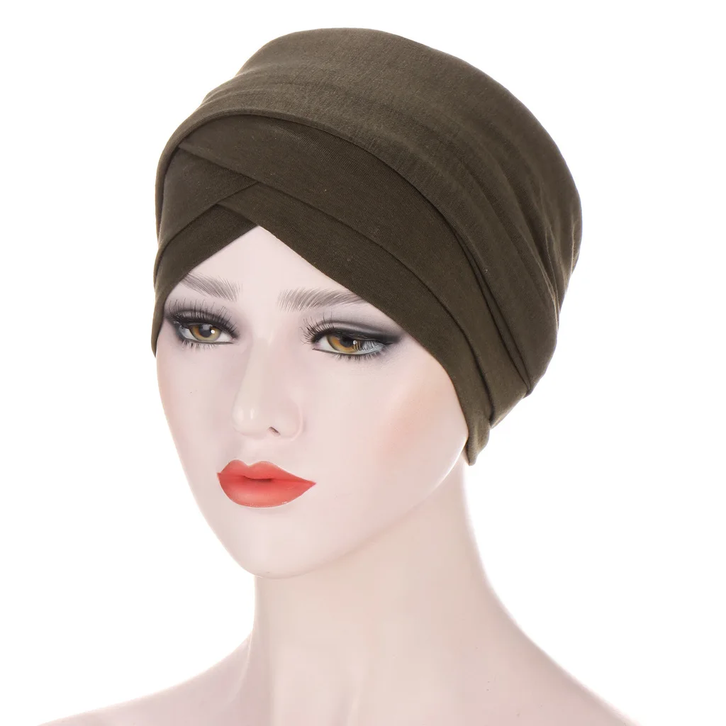 

Spandex cross modal long tail forehead India cap to hide after hair turban Muslim render cap