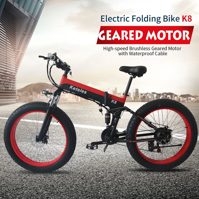 Bestellen 26 Zoll Fett Reifen Elektrische Bike 4,0 Klapp Elektrische Schnee Bike 1000w High Power Fett Reifen Elektrische Mountainbike Schnelle E Bike