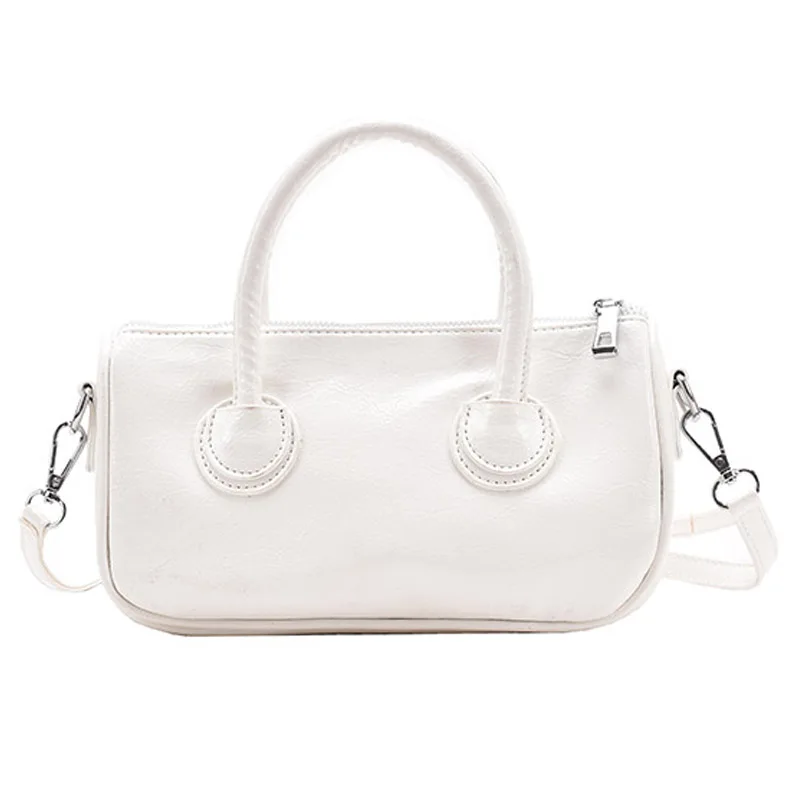 

fashion Small Solid Color PU Leather Shoulder Bags For Women 2021 Summer Simple Handbags and Purses Female Tote Bags