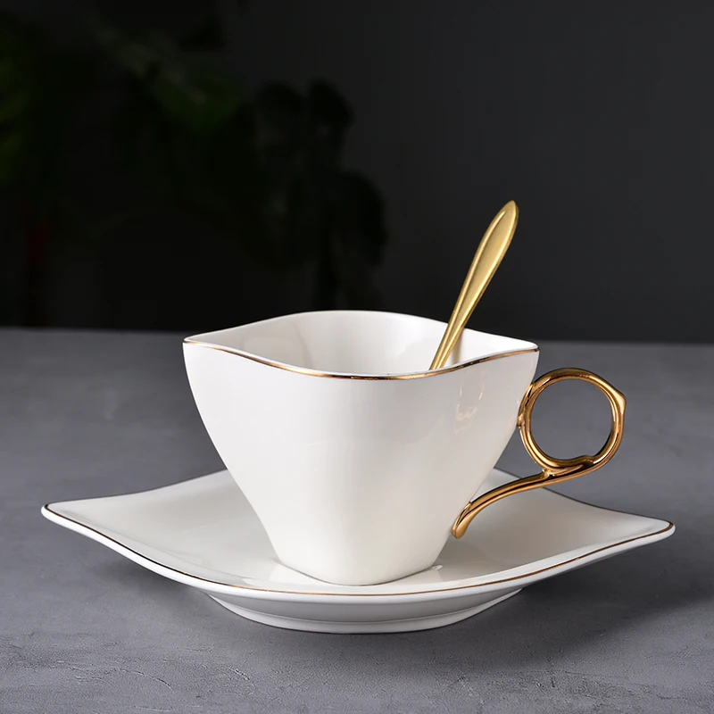 Керамическая чайная чашка в скандинавском стиле набор простых современных белых