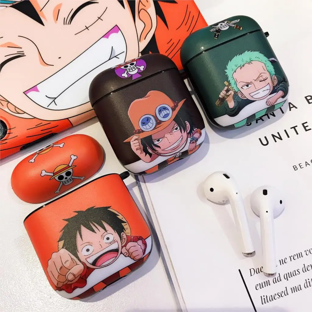 For AirPods 1/2 Case One Piece Japanese Cartoon Earphone Cover Gradient IMD Soft Silicone Protect Fundas | Электроника