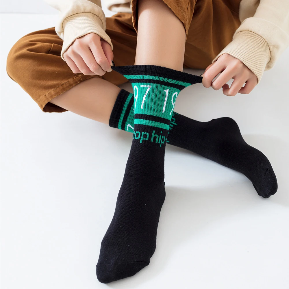 

1997 Leisure Trend Digital Socks Cotton American Street Retro Harajuku Style Men and women Couples Tube Socks