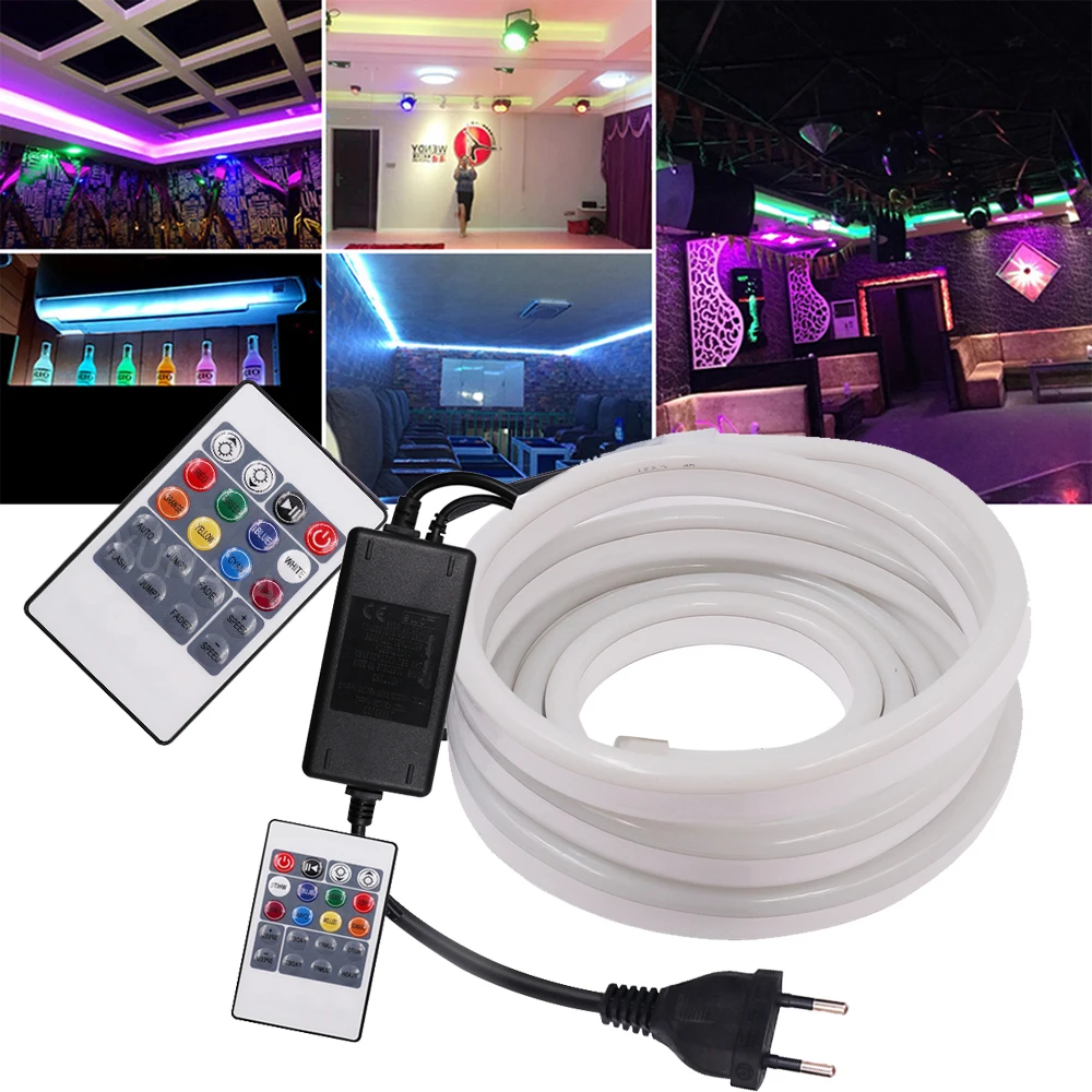 RGB неоновый гибкий ленточный светильник водонепроницаемый IP67 Светодиодный