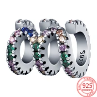 new 925 sterling silver multicolor zircon diy beads festival for women jewelry gift fit original pandora bracelet charm dangles