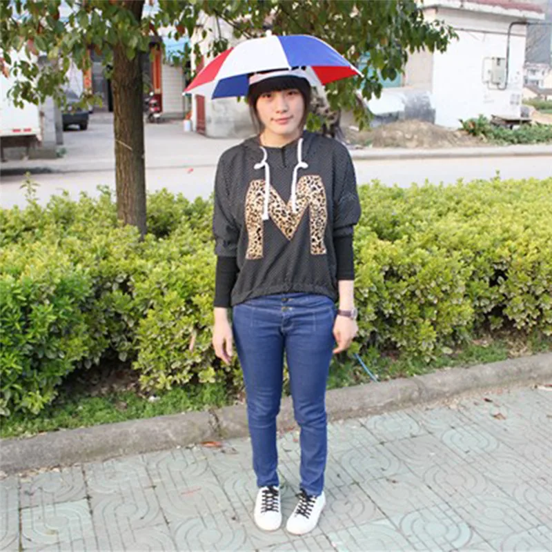 Adjustable Fishing Cap Umbrella Hat Hiking Beach Camping Headwear Head Hats Camouflage Foldable Sunscreen Shade | Спорт и