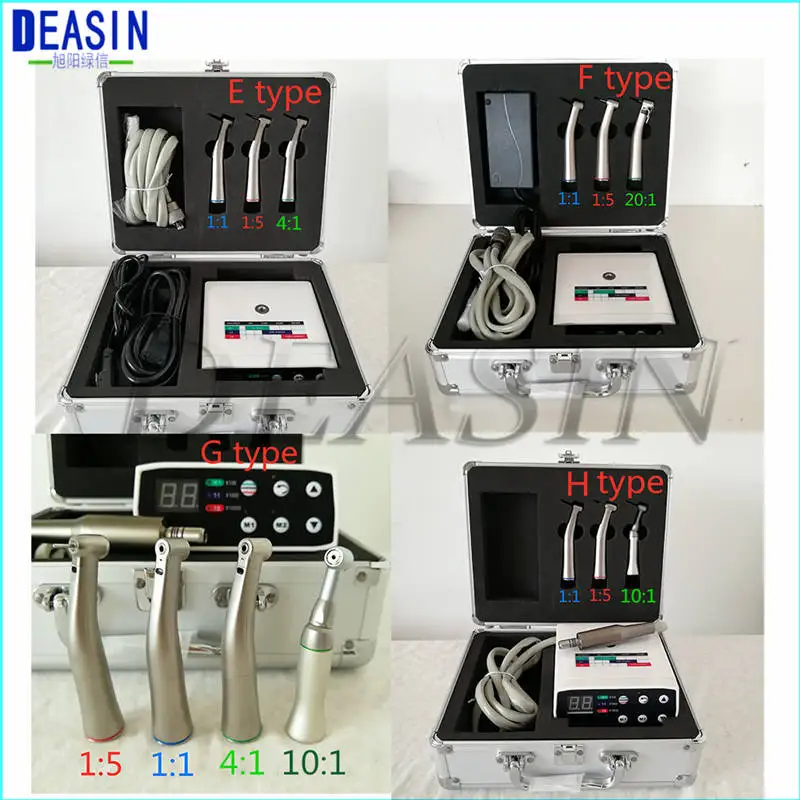 

Dentist Dental Brushless LED Electric Micro Motor 1:5 Increasing Handpiece low speed Multiple select all with aluminum box