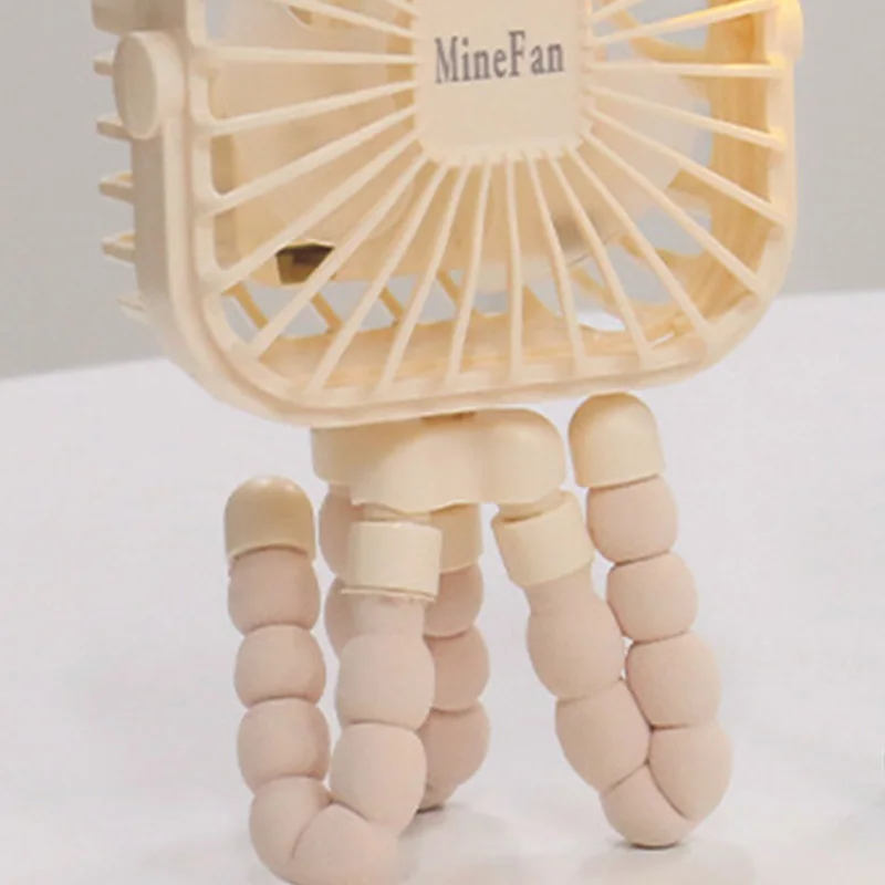 

3 Speed Portable Handheld Mini Fan with Flexible Tripod USB Rechargeable Battery Operated Clip Fan Super Quiet