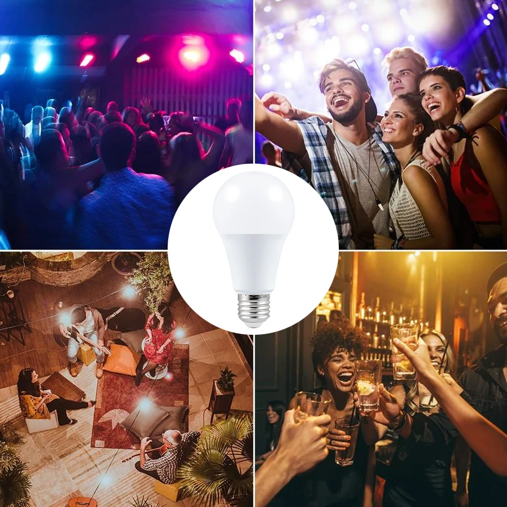 

E27 Light Bulb Smart Control Lamp Led RGB Light Dimmable 5W 10W 15W RGBW Led Lamp Colorful Changing Bulb Led Lampada Home Decor