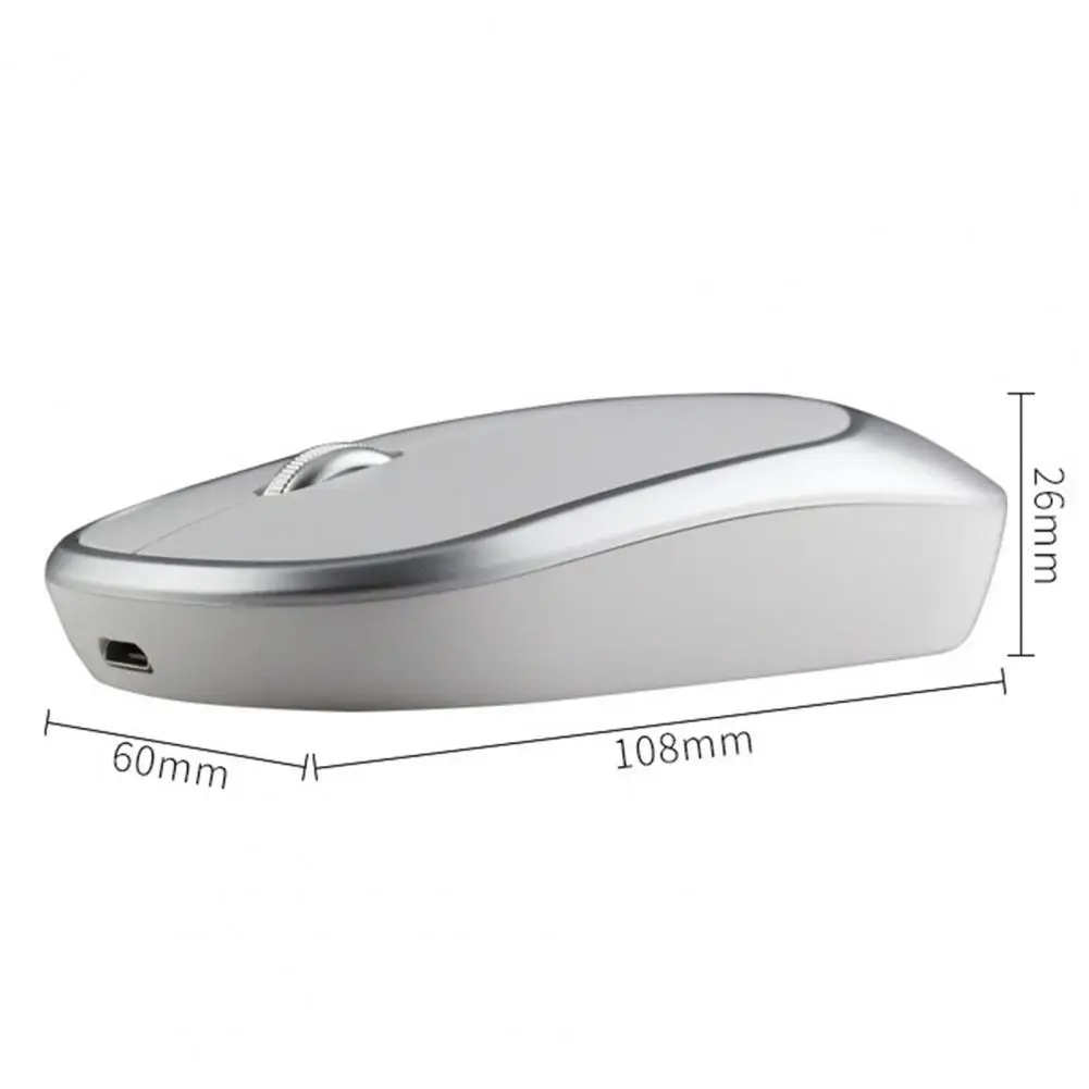 Ultra-Thin 2.4Ghz Mute Button Rechargeable Wireless Mouse Silence Mause for Office Home Laptop Computer PC Accessories | Компьютеры и