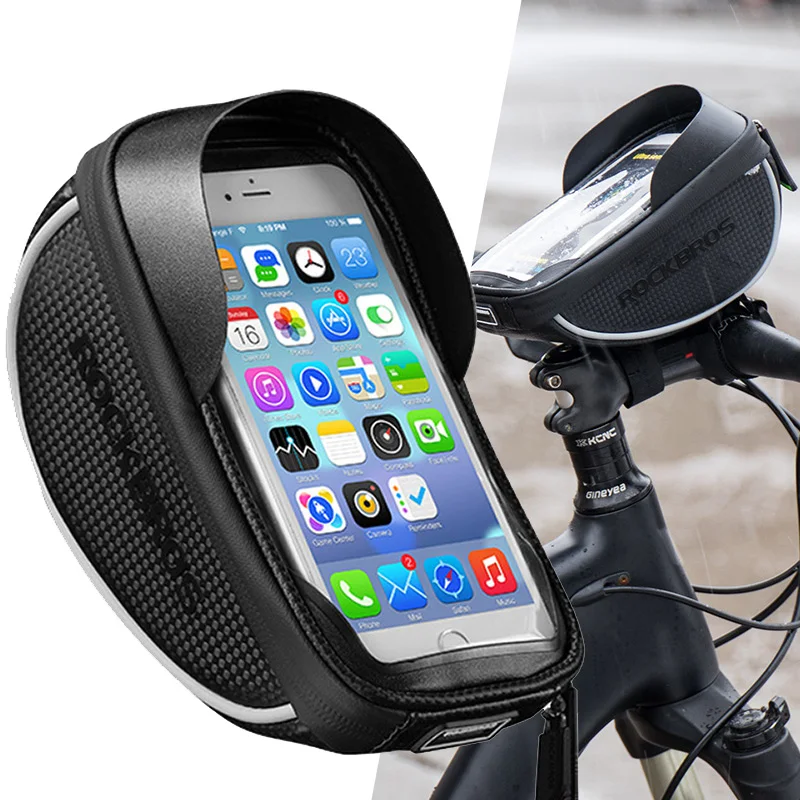 ROCKBROS велосипедный Руль сумка Велоспорт велосипед крепящаяся на переднюю раму