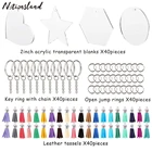 Акриловый брелок, без рисунка, с кольцами для ключей, для рукоделия, большие кольца для ключей, акриловые заготовки для ключей, кольца, брелок