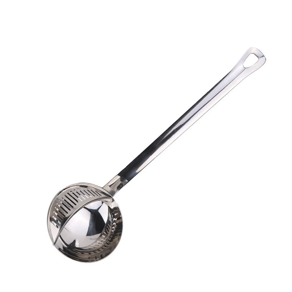 

Kitchen Stainless Steel Hot Pot Soup Spoon Colander Kitchen Tableware Restaurant Spoon Skimmer