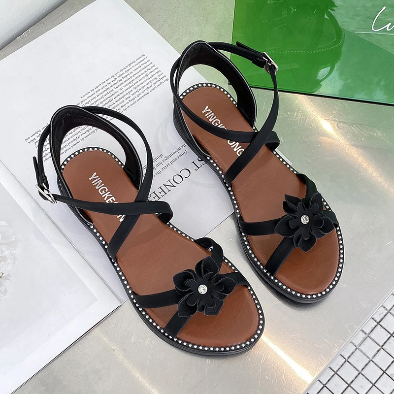 

Summer sandals Korean fashion open-toe flat heel women's shoes low-top women's beach shoes outdoor sandals