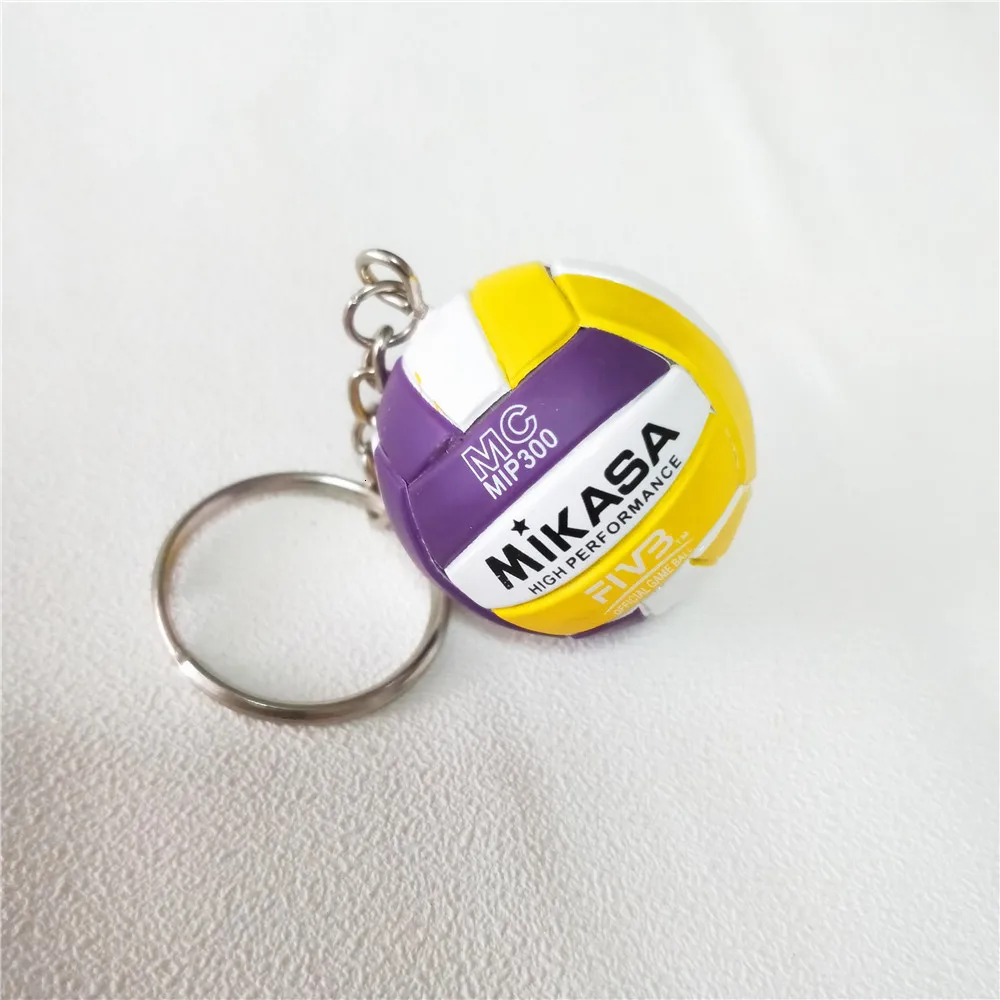 V200w Volleyball Keychain Sport Key Chain Car Bag Ball Volleyball Key Ring Holder Volleyball Gifts For Players Keyring Keychains - Цвет: 10