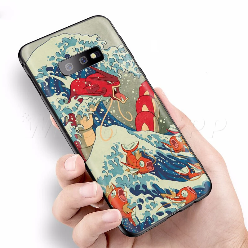 Webbedepp волнистый арт японский чехол для Samsung Galaxy S7 S8 S9 S10 Plus Edge Note 10 8 9 A10 A20 A30 A40 A50 A60 A70