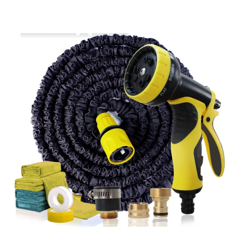 

25-125 Ft Садовый шланг для полива для автомобиля расширяющийся волшебный гибкий шланг Пластик высокого давления Сад Набор для полива с распыл...