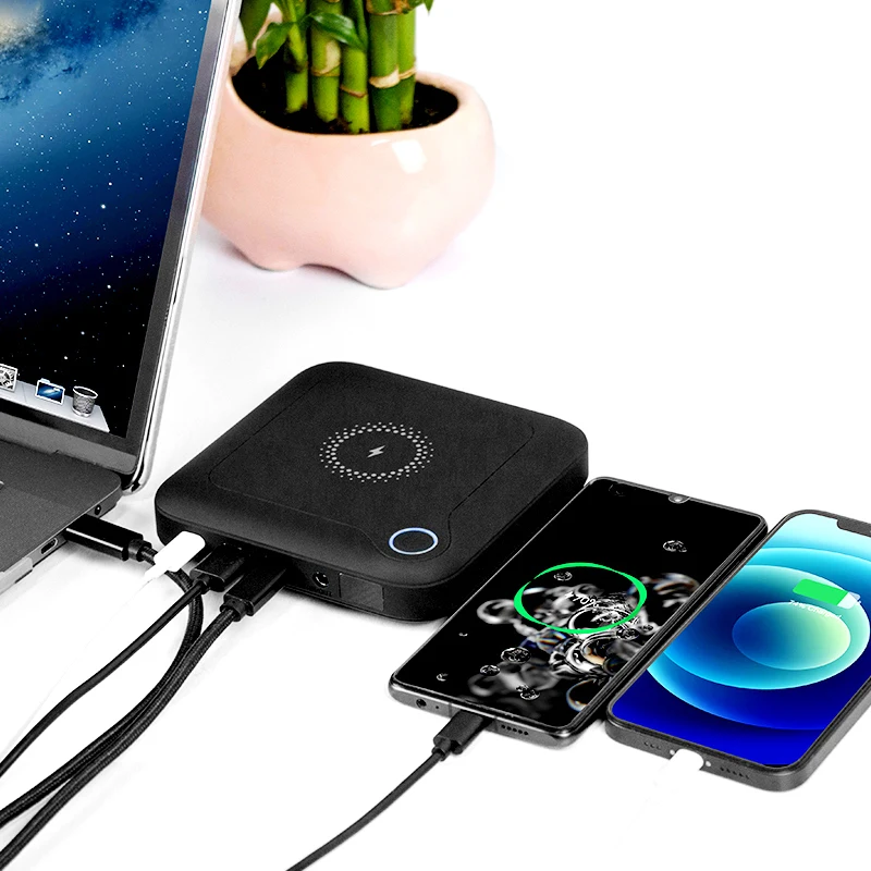 USB DC USB-C PD беспроводной резервный аккумулятор для ноутбуков: MacBook Pro/iPad Pro/Dell/Surface |