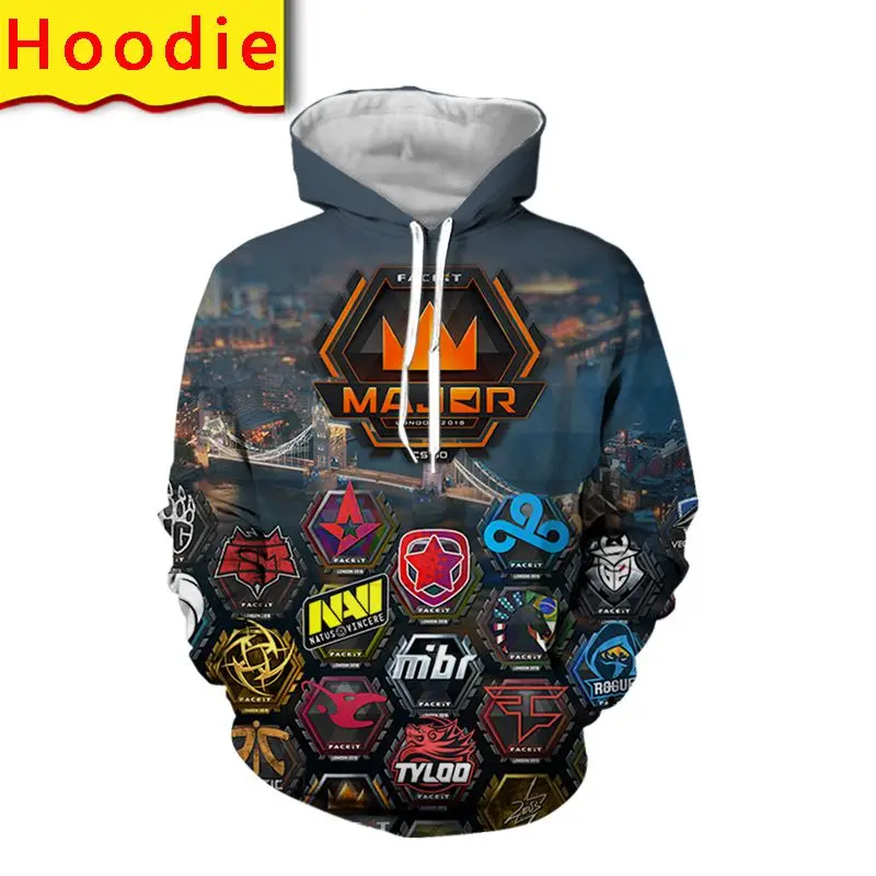 

Мужские толстовки с капюшоном и принтом Cs Go