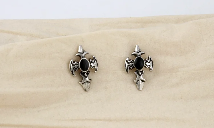 Модные серьги-гвоздики с крестом из нержавеющей стали модные мужские армейские