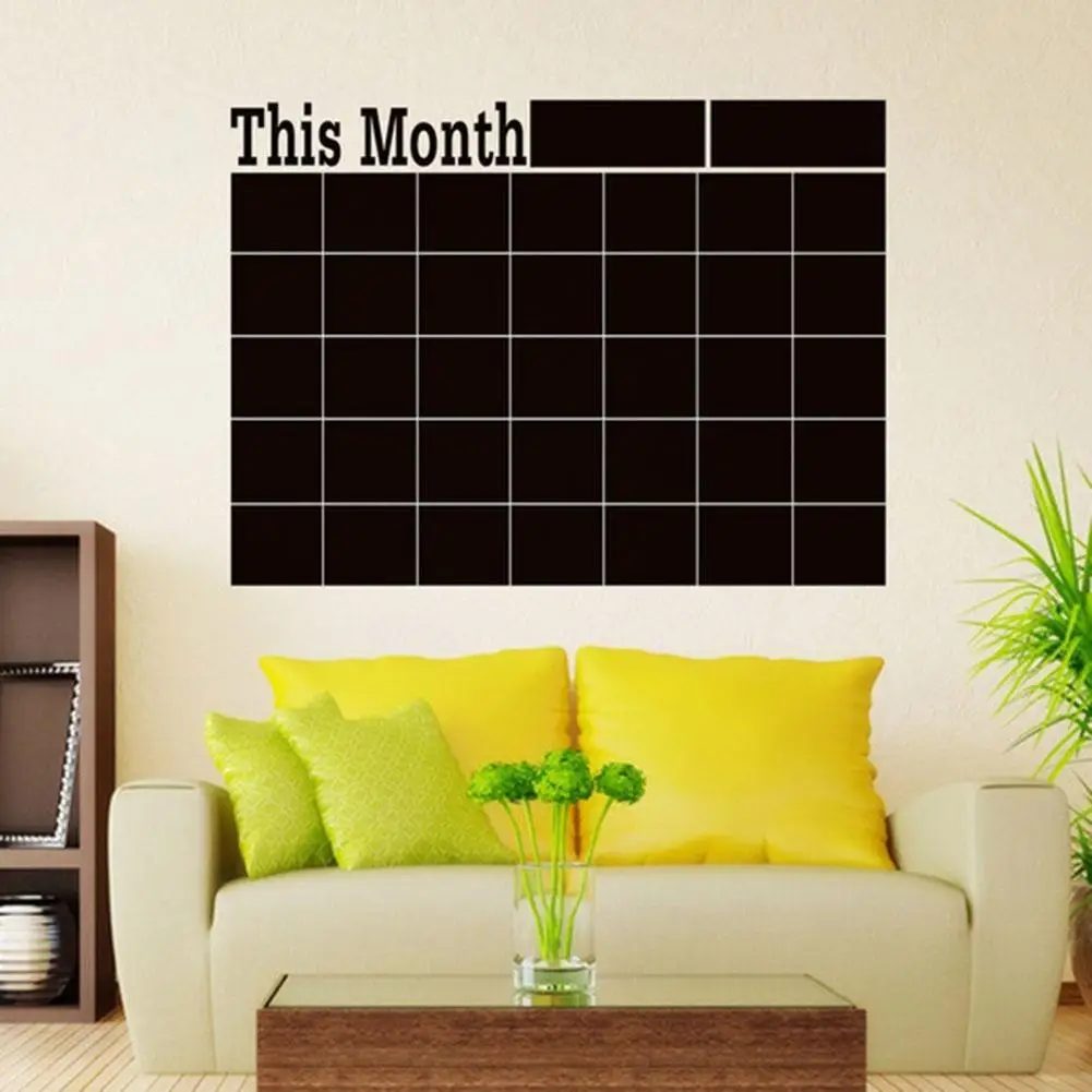 Removable Monthly Plan Chalkboard Blackboard Sticker Office Home Wall DIY Decal | Дом и сад