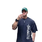 Мужская футболка большого размера, модная однотонная уличная одежда с коротким рукавом для спортзала, бодибилдинга, фитнеса, свободная спортивная одежда, M-3XL