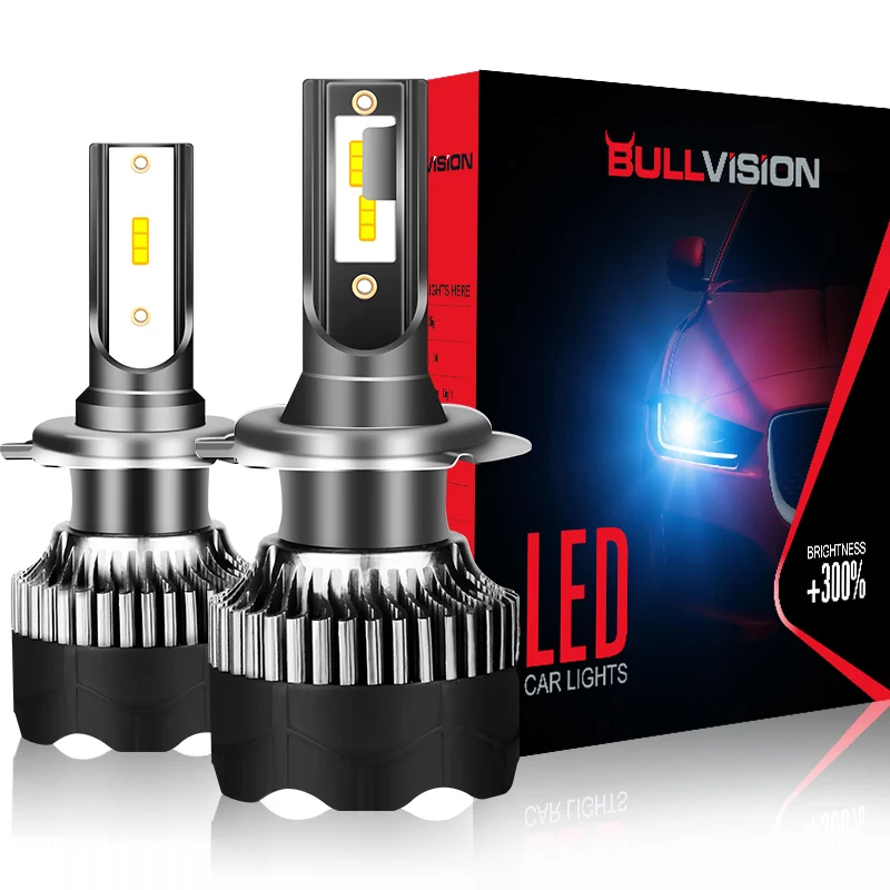 Bullvision H7 H4 Led 20000lm фара H11 9005 9006 Turbo HB3 HB4 противотуманная автомобильная лампа H8 H9 Ice