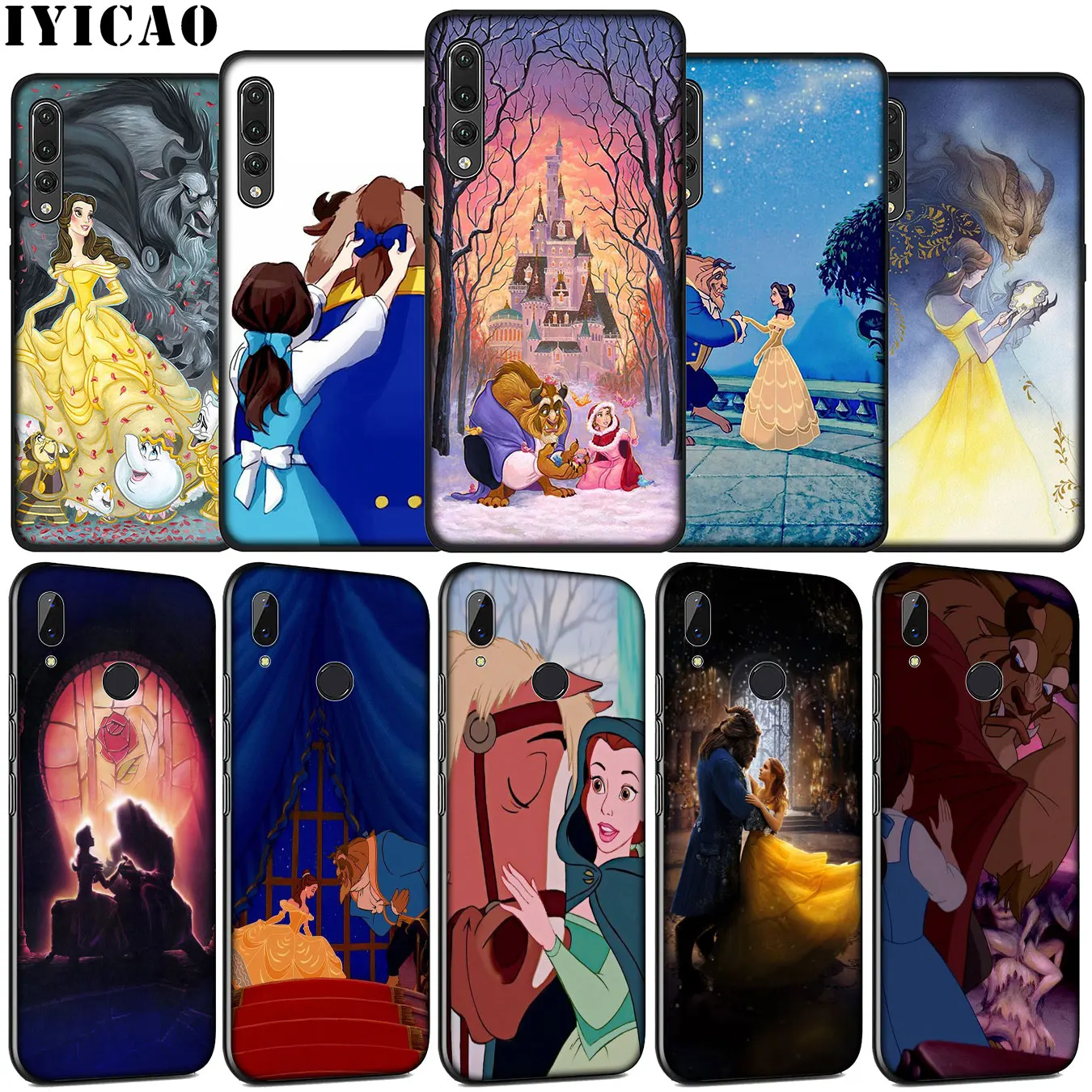 Фото Мягкий силиконовый чехол IYICAO Красавица и Чудовище для Huawei P30 P20 Pro P10 P9 Lite Mini 2017 2016 Мягкий силиконовый чехол IYICAO Красавица и Чудовище для Huawei P30 P20 Pro P10 P9 Lite Mini 2017 2016