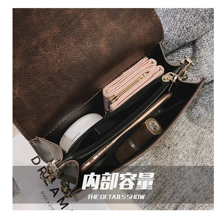 

2020 Fashion New High Quality PU Leather Luxury Brand Vintage Rivet bag Women's Designer Handbag Chain Shoulder Messenger bag