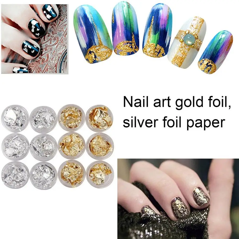 Фольга для дизайна ногтей бумага неправильный алюминиевый стикер украшения