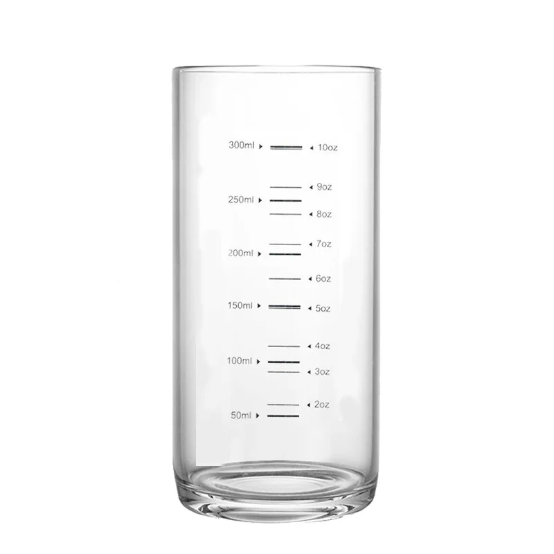 Transparent Glass Cup Creative Measuring Cups Milk Yogurt Coffee Tea With Scale Durable Juice Straw 300ml | Дом и сад