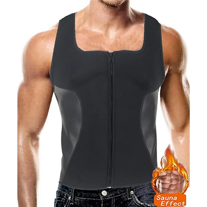3 Bodyshaper tops for Men Fashion Fitness Gym Neoprene Sauna tank top Waist Trainer Body Shaper Slimming Suit Zipper Vest - Цвет: 3