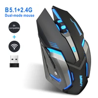 rgb wireless mouse 2 4g bluetooth rechargeable mouse mute office computer mice led backlit ergonomic gaming mouse for laptop pc