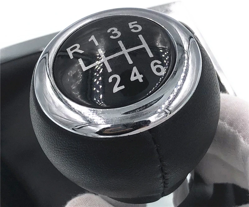 Free Shipping 6 Speed Car Styling Gear Shift Knob With Gaiter Boot Cover Frame HZTWFC-13.16 For VW Passat B6 2005-2011 | Автомобили и