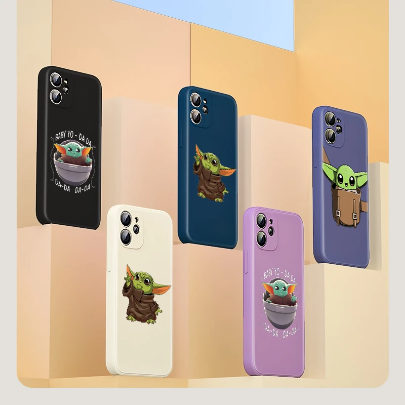 

Baby Yoda Cute Disney For Apple IPhone 13 12 Mini 11 Pro XS MAX XR X 8 7 6S SE Plus Liquid Silicone Soft Cover Phone Case