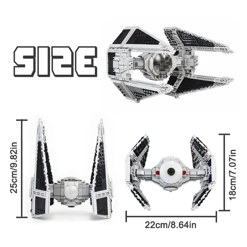 Конструктор MOC Space Series для перехвата галстуков Белый истребитель крыло пилот