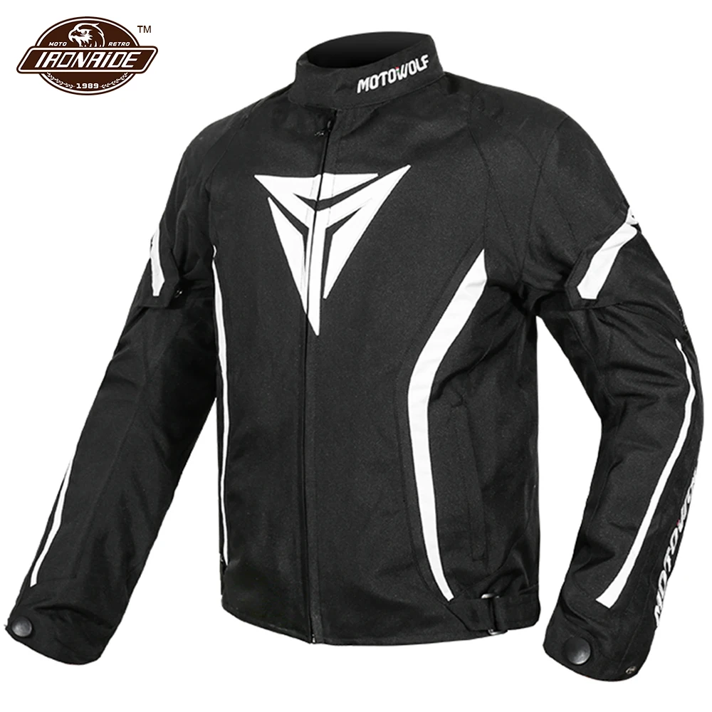 

2021 Mens Motorcycle Jacket Anti-fall Motocross Suit Waterproof Moto Protection Motorcycle Riding Jacket + Pants For 4 Seasons