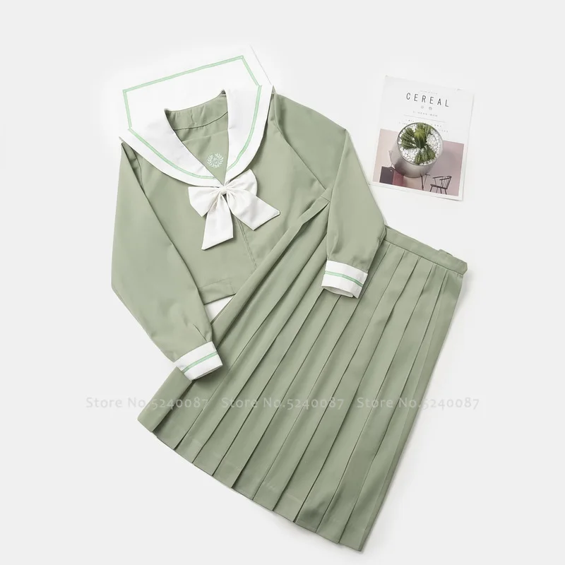 Japanese JK Uniforms British Style Pleated Skirt Long Sailor Suit Women Korean Students Graduation Performance Costumes | Тематическая