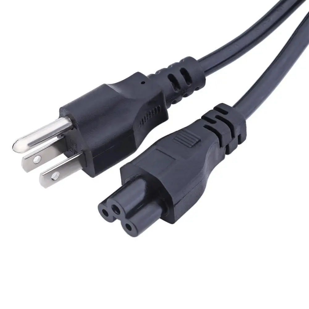 

3-Prong AC Power Cord Adapter 1.2m Three-hole European Standard EU/US Plug Plum Tail Notebook Power Cord For Laptop Charger