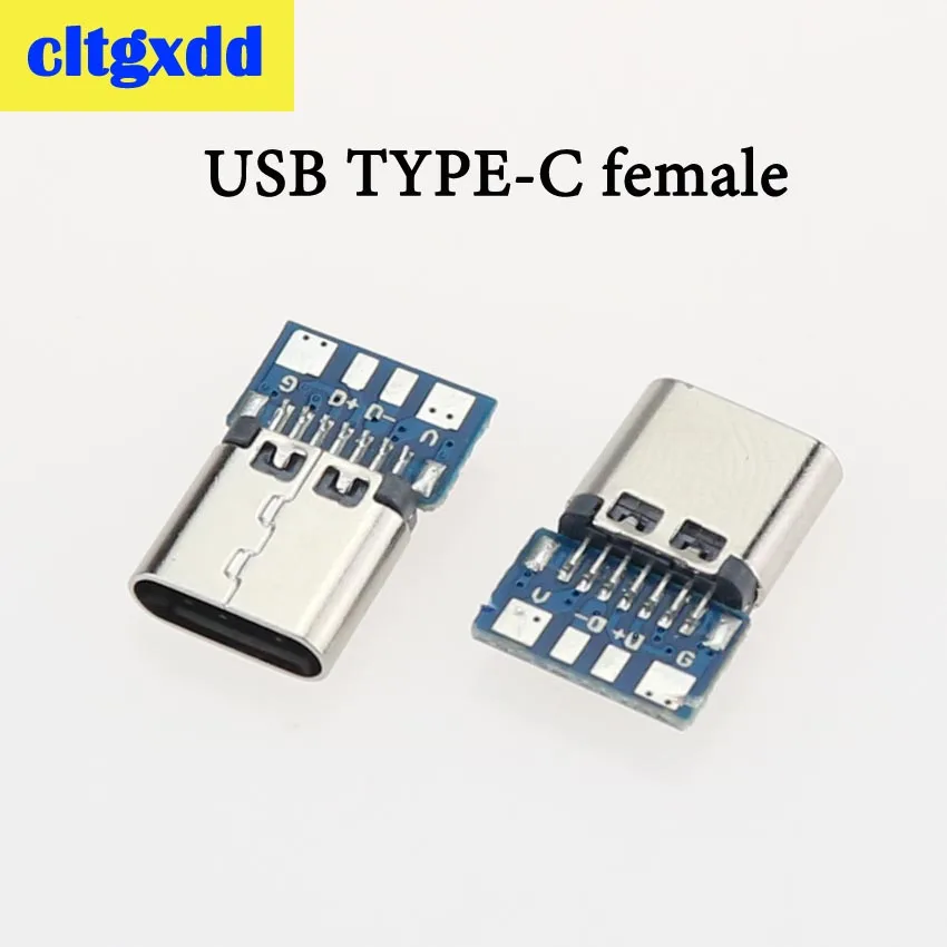 USB 3.1 Type C Female Connector Jack Dock 14 Pin Socket Port receptacle Through Holes PCB USB-C power charging dock | Мобильные