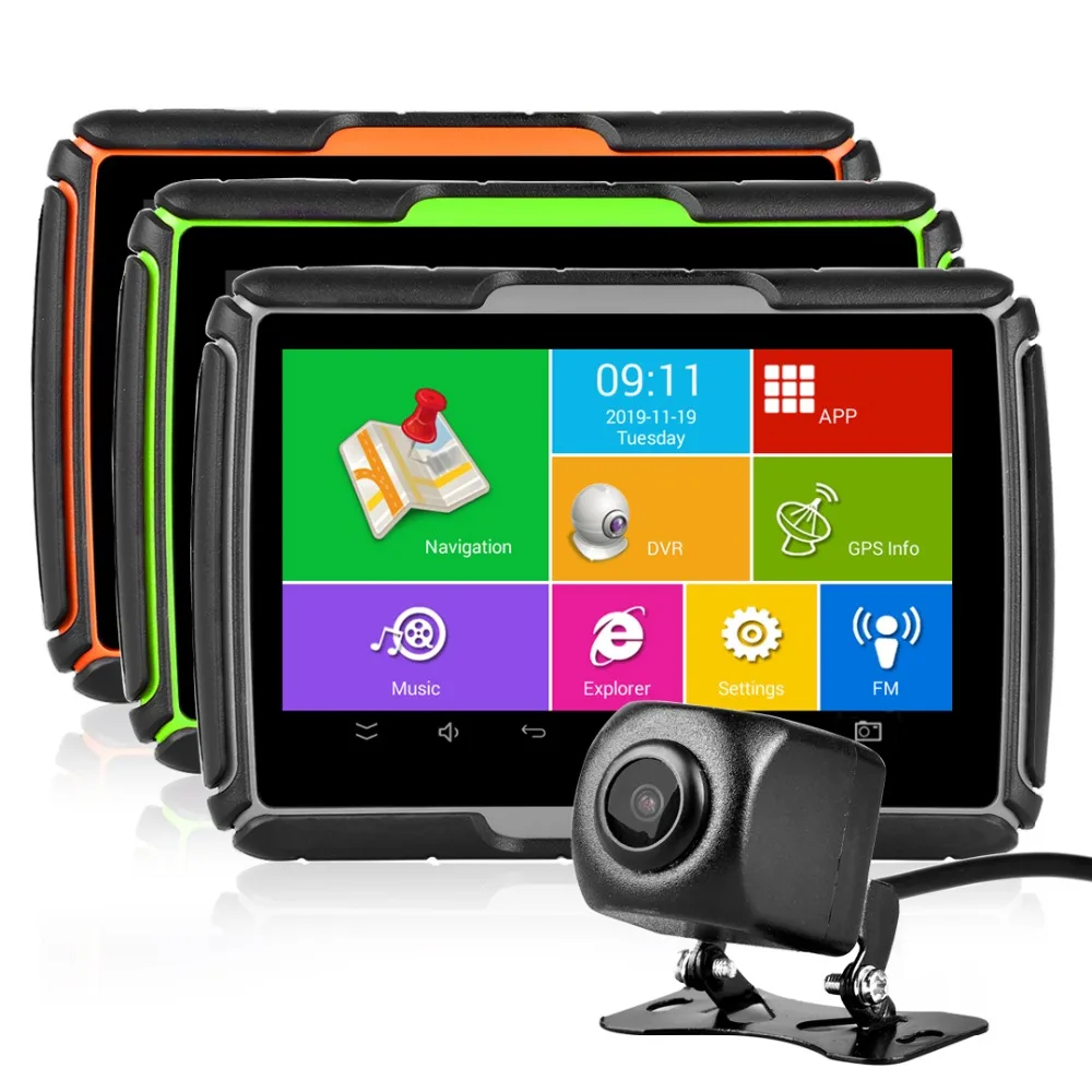 Новейший Fodsports gps мото навигатор 4,3 дюймов с DVR IPX7 Водонепроницаемая Android система wifi Bluetooth мотоцикл gps навигация